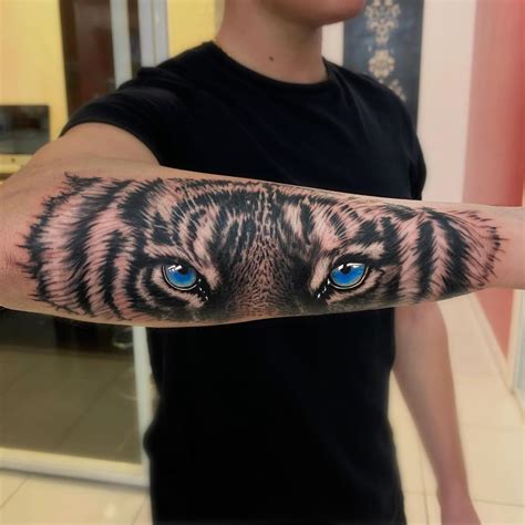 Tiger eyes tattoo